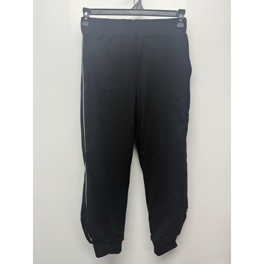 New Sundry Black Jogger Trousers White Stripe Women's Size 1 Small‎ (4-6) #31